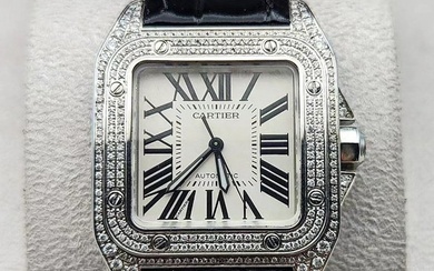 Cartier - Santos 100 Diamonds - 2878 - Unisex - 2011-present