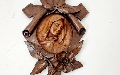 Carving, Sculpture of Holy Mary - 33 cm - Wood