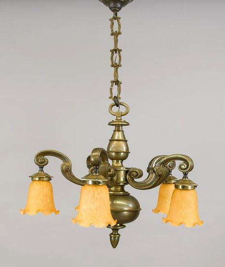 Ceiling lamp, 1st h. 20th c., brass