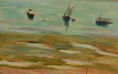 Charles WISLIN (1852-1932) Dinard à marée...