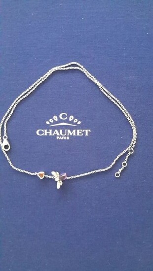 Chaumet - 18 kt. White gold - Necklace Amethyst - Diamond