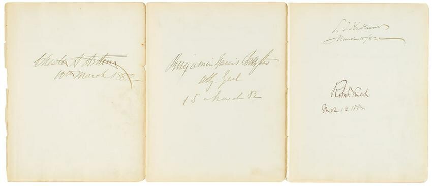 Chester A. Arthur and Cabinet Signatures