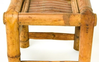 Chinese Bentwood Bamboo Bench