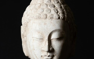 Chinese Limestone Head of a Buddha