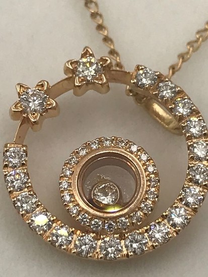Chopard - 18 kt. Pink gold - Necklace with pendant Diamond - Demantoid