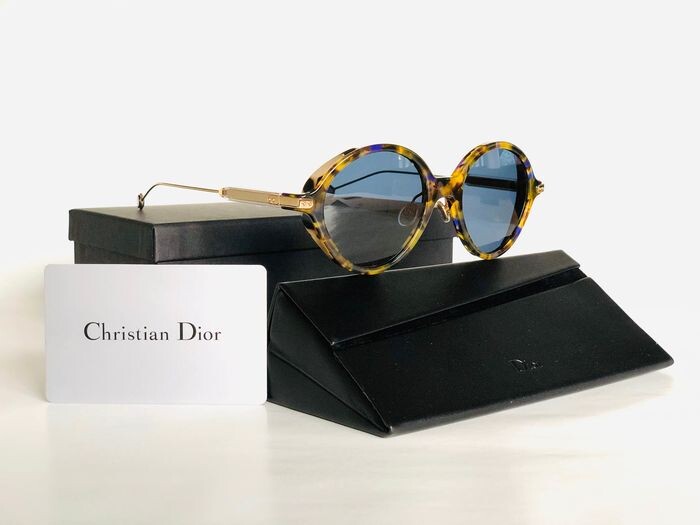 Christian Dior - DIORUMBRAGE-0X4 52, Gold edition, Havana, Blue lenses, *New & Unused - Sunglasses