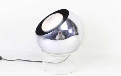 Chrome & Lucite Mid-Century Modern Atomic Eyeball Lamp