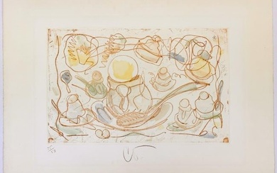 Claes Oldenburg (1929-2022) Etching and Aquatint 25/50, Ice Cream Desserts 1976
