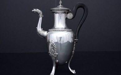 Coffee pot - .950 silver - France - Early 19th century