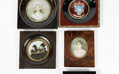 Collection de portraits et autres en miniature, XIXe-XXe s