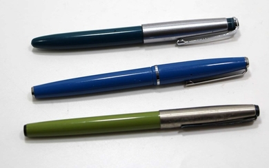 Collection of 3 Old Fountain Pens made by Platingum