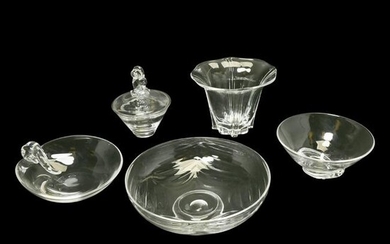 Collection of Steuben Glass Including Candy Dish.