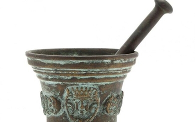 Continental Bronze Mortar and Pestle
