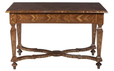 Continental Walnut and Fruitwood Side Table