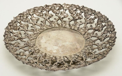 Continental silver round footed shallow tazza