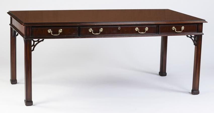 Council Craftsman Chippendale style mahogany desk