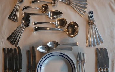 Cutlery set, Hague praise (40) - .833 silver, .835 silver - w.o. Zilverfabriek Voorschoten, Gerritsen & Van Kempen - Netherlands - 20th century
