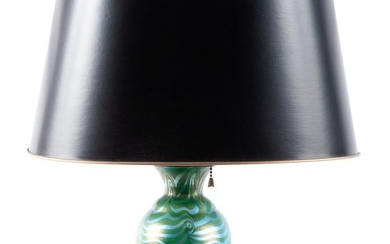 DURAND KING TUT ART GLASS TABLE LAMP