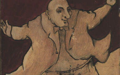 Dan Kedar (1929-2008) - Figure, Oil on Board, 1977.