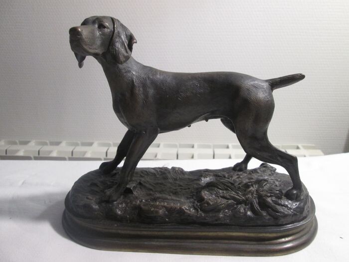 D'après Pierre-Jules Mêne - Dog, Sculpture - Bronze - First half 20th century
