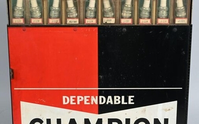 Dependable Champion Spark Plugs Display Cabinet