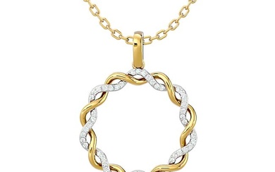 Diamond Fashion Pendant 1/6 ct tw in 10K Yellow Gold