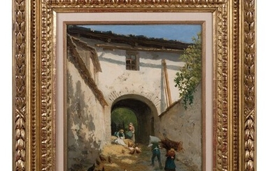 Dipinto, Rustico a Chiomonte, Carlo Piacenza (1814 - 1887)