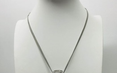 DonnaOro - 18 kt. White gold - Necklace with pendant - 0.90 ct Diamond