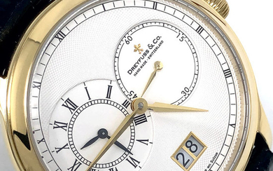 Dreyfuss & Co. - 1946 GMT Watch Yellow Gold - DGS00121/06 - Men - BRAND NEW