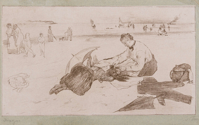 Edgar Degas (1834-1917) after by George-William Thornley Sur le Plage