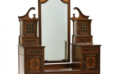 Edwardian Inlaid Mahogany Dresser