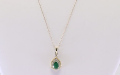 Emerald & Diamond Pendant / Necklace