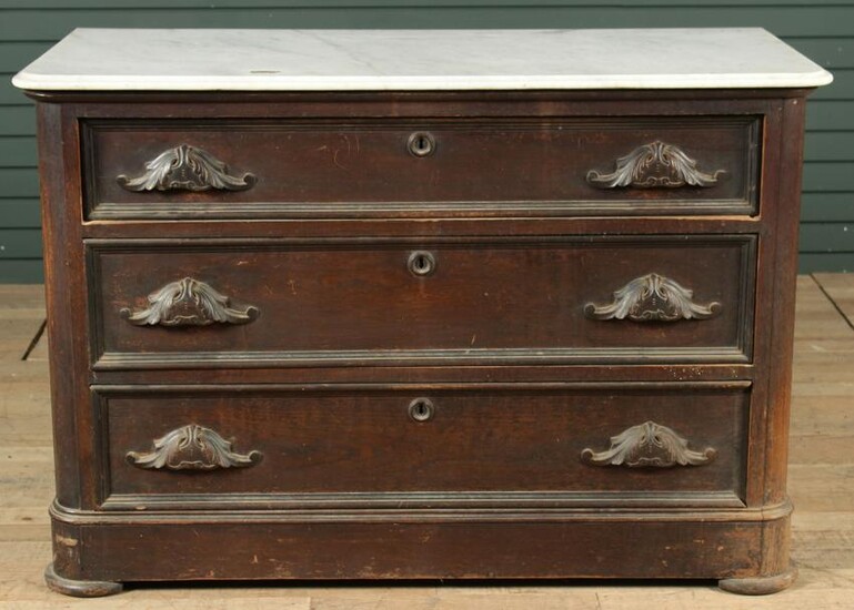 Empire Style Marble Top Chest of Drawers