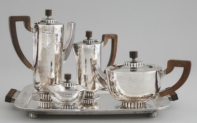 English Modernist Silver Tea and Coffee Service