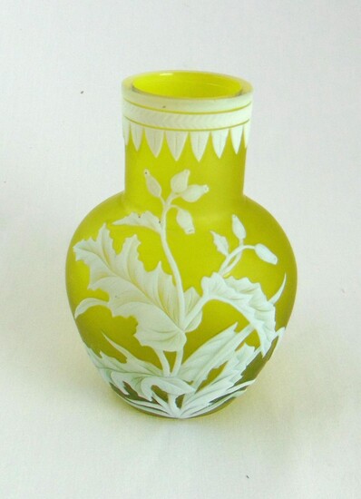 English cameo glass vase