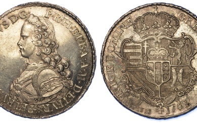 FLORENCE. PIETRO LEOPOLDO DI LORENA, 1765-1790. François 1768. Buste cuirassé à gauche. R/ Armoiries couronnées....