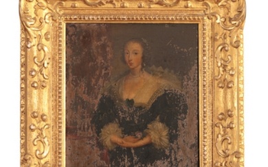 FOLLOWER OF SIR ANTHONY VAN DYCK A portrait of Queen Henrie...