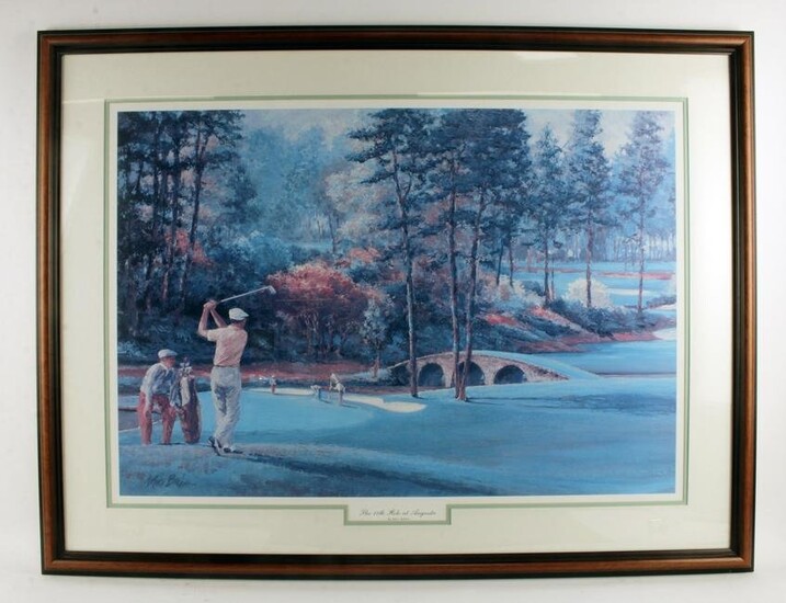 FRAMED 11TH HOLE AT AUGUSTA BY M. BREHM POSTER