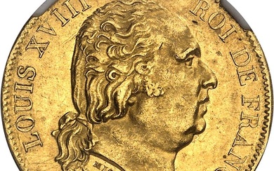 FRANCE Louis XVIII (1814-1824). 40 francs 1816, A, Paris. NGC...