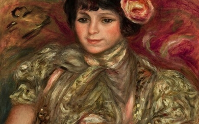 Femme à la rose | 《手持玫瑰的女子》, Pierre-Auguste Renoir
