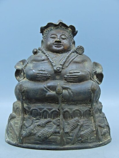 Fever healing Buddha figure - Bronze - Thailand - First half 20th century