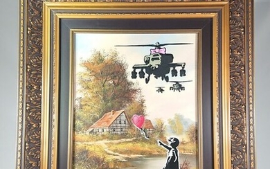 Fictional World (1980) - Banksy´s Helicopter helps Glowing Girl with Balloon