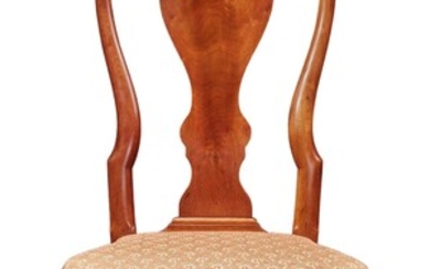 Fine Queen Anne Carved and Figured Walnut Rounded-Stile Compass-Seat Side Chair, possibly by the Henry Clifton (c. 1725-1771) and Thomas Carteret shop, Philadelphia, circa 1750