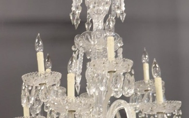 Fine & Large Waterford Style Cut Glass chandelier