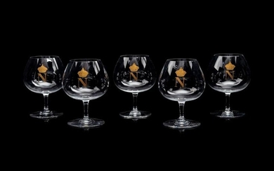Five Baccarat Napoleon Brandy Snifters