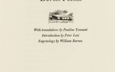 Folio Press & Society.- Barnes (William) Dorset Poems, 1989 & others, Folio Press & Society (c.35)