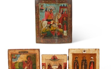 Four Russian icons, 18th-19th century