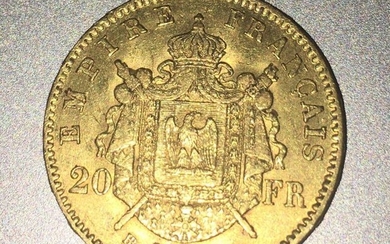 France - 20 Francs 1870-BB Napoléon III - Gold