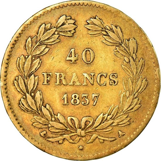 France - 40Francs 1837-A Louis Philippe I - Gold