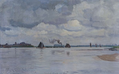 Frans Oerder (1867-1944), Weids Hollands riviergezicht